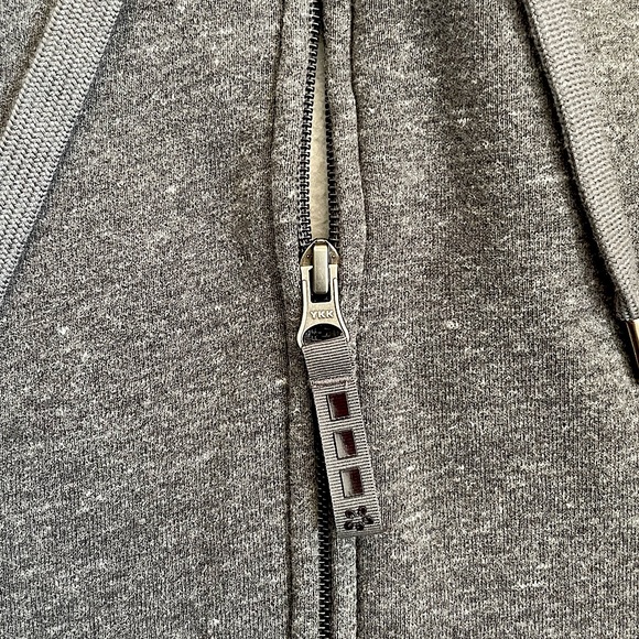 🌼2 for $20🌼 Tuff Athletics Slim Fit Grey Zip Up Hoodie w/ Thumbholes - Picture 4 of 11